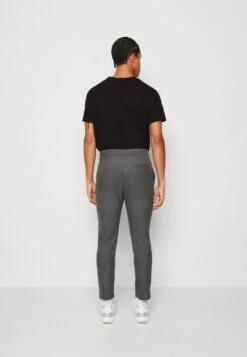 Only & Sons ONSLINUS TAP CROP PANT - Stoffhose - Medium Grey Melange -Pier One Verkäufe 03484d5eea164531ba3fdc9a36154fbb