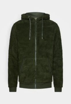 Pier One BORG ZIP-UP JACKET - Fleecejacke - Dark Green -Pier One Verkäufe 067adbe3faa7458ba7e980a0b8da5bd4 1