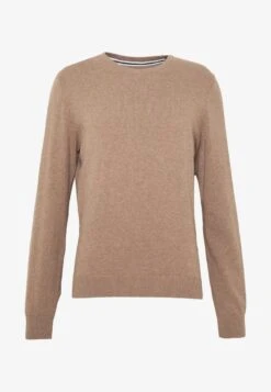 Pier One BASIC CREWNECK - Strickpullover - Mottled Beige -Pier One Verkäufe 188b4f92241a4ee38833f970cf37df24