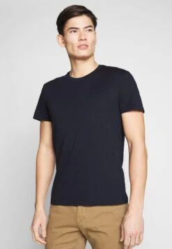 Pier One 2 PACK - T-Shirt Basic - White/dark Blue -Pier One Verkäufe 29e824f9825c4b58be6620e83ee4ac6b