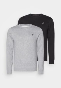 Pier One Sweatshirt - Black/mottled Grey -Pier One Verkäufe 85f1371ece5d476794476850af6f9da1 1