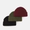 Pier One UNISEX 3 PACK - Mütze - Black/khaki/bordeaux -Pier One Verkäufe 87459dbe987649a8aaf826ac5710e03e