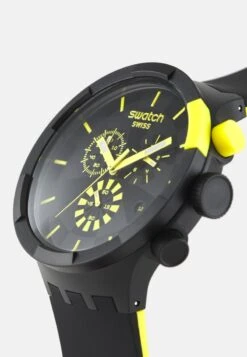 Swatch RACING PLEASURE - Chronograph - Black/yellow -Pier One Verkäufe 8a80ec64c62b4ad69f8f84561c35a522