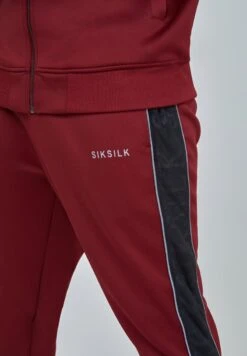 SikSilk VELOUR PANELLED - Jogginghose - Burgundy -Pier One Verkäufe 91ebf8599575446491493270968be34f
