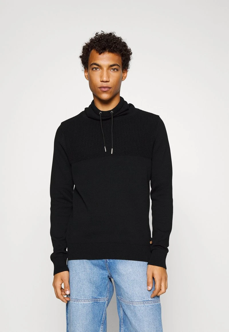 Pier One STRUCTURE BLOCK HIGH COLLAR - Strickjacke - Black 3 Pier One STRUCTURE BLOCK HIGH COLLAR - Strickjacke - Black