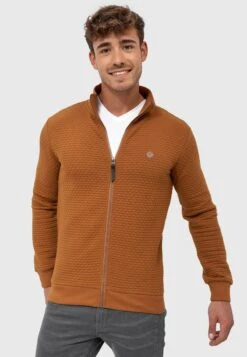Indicode Jeans BERMIE - Sweatjacke - Mottled Brown -Pier One Verkäufe a16bcb2a52314e4fa8ba8103b7e81e66