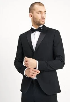 BASIC PLAIN BLACK TUX SUIT SLIM FIT - Anzug - Black -Pier One Verkäufe a2f6014907f7485893c511857d8910a8