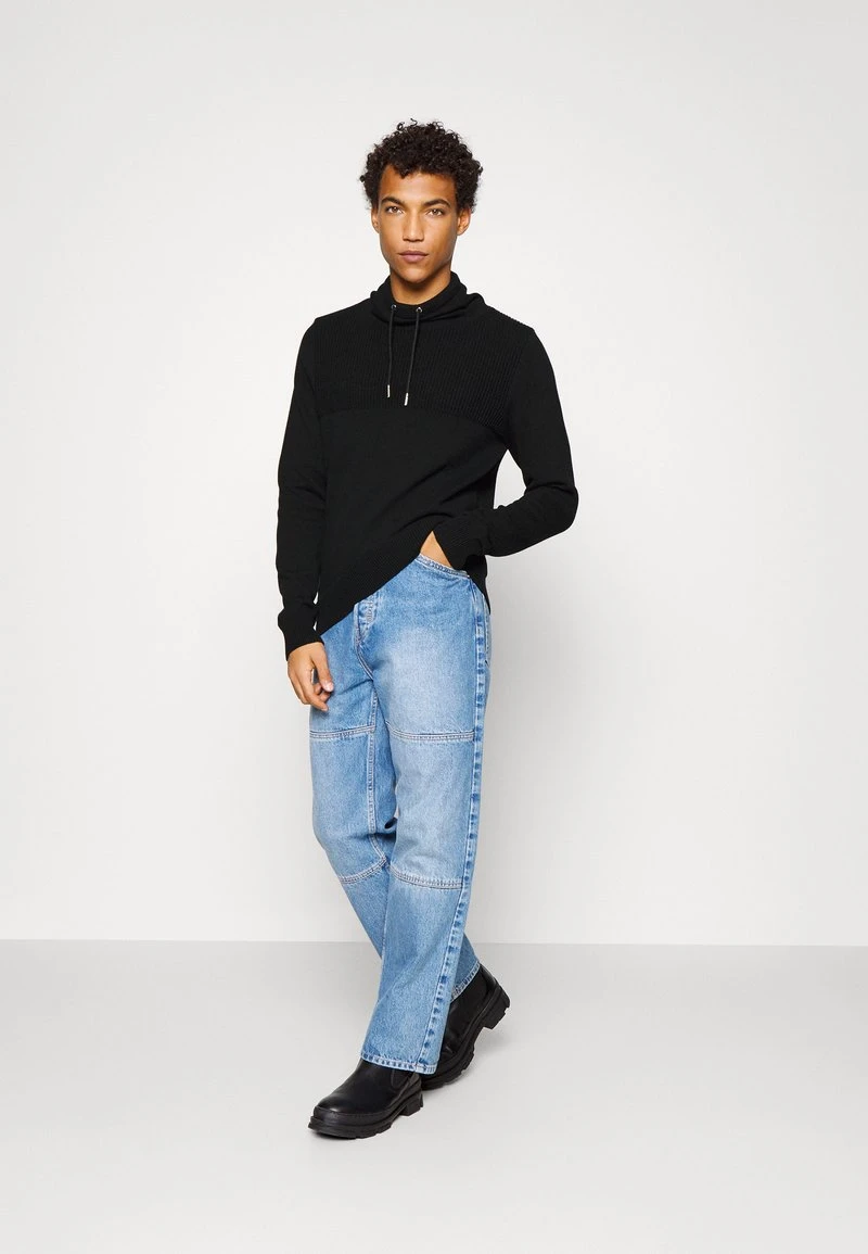 Pier One STRUCTURE BLOCK HIGH COLLAR - Strickjacke - Black 4 Pier One STRUCTURE BLOCK HIGH COLLAR - Strickjacke - Black – Bild 2