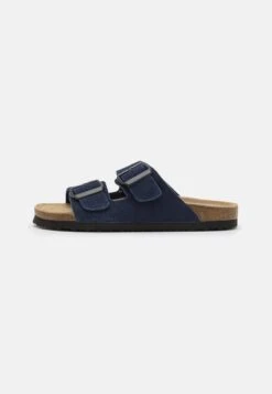 Pier One LEATHER UNISEX - Hausschuh - Dark Blue