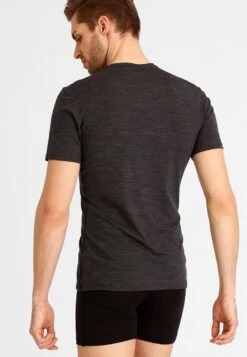 Icebreaker MERINO ANATOMICA SS CREWE - Unterhemd/-shirt - Jet Heather/black -Pier One Verkäufe b3f7c592c7164338a179e671a1470097