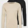 Pier One 2 PACK - Langarmshirt - Beige/black 2 Pier One 2 PACK - Langarmshirt - Beige/black -Pier One Verkäufe d533123e775a492083ca7a6095e3993b