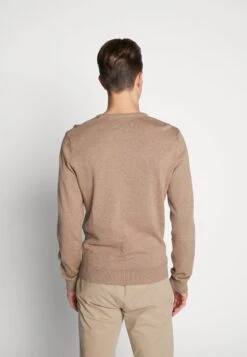 Pier One BASIC CREWNECK - Strickpullover - Mottled Beige -Pier One Verkäufe e45875b79af34307b546bc88a1571a7e