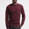 Pier One BASIC CREWNECK - Strickpullover - Bordeaux -Pier One Verkäufe eb0e723b2058424e9a31aa5c1f372c09